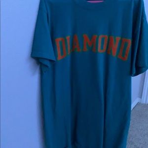 Diamond Supply Co. turquoise and orange t-shirt